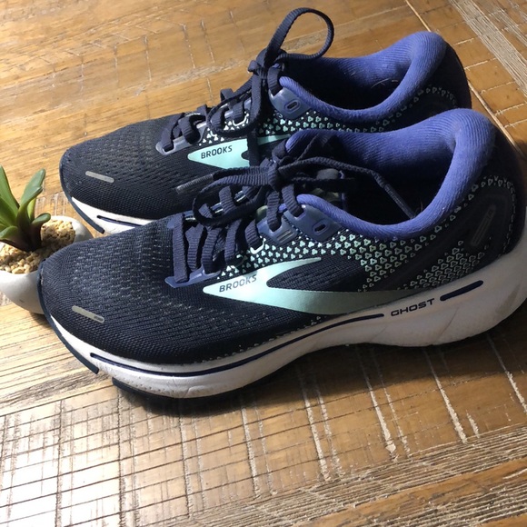Brooks Shoes - BROOKS Ghost 14 Sz 6.5M Navy Aqua